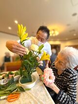館内のお花、梅雨の設え