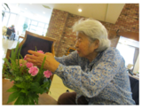 お庭の花でアレンジ