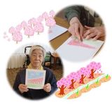 桜並木のパステルアート